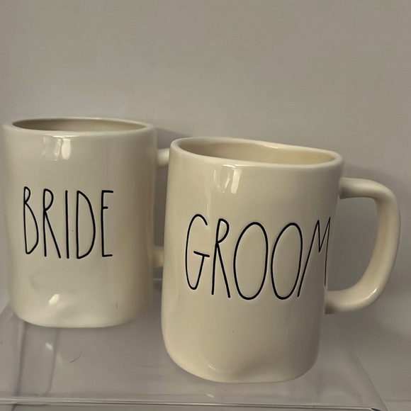 Rae Dunn “Bride” “Groom” Coffee Mug Set EUC - Picture 1 of 4